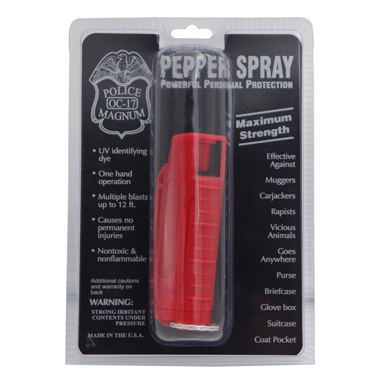 Half Ounce Police Strength OC 17 Magnum Pepper Spray Red